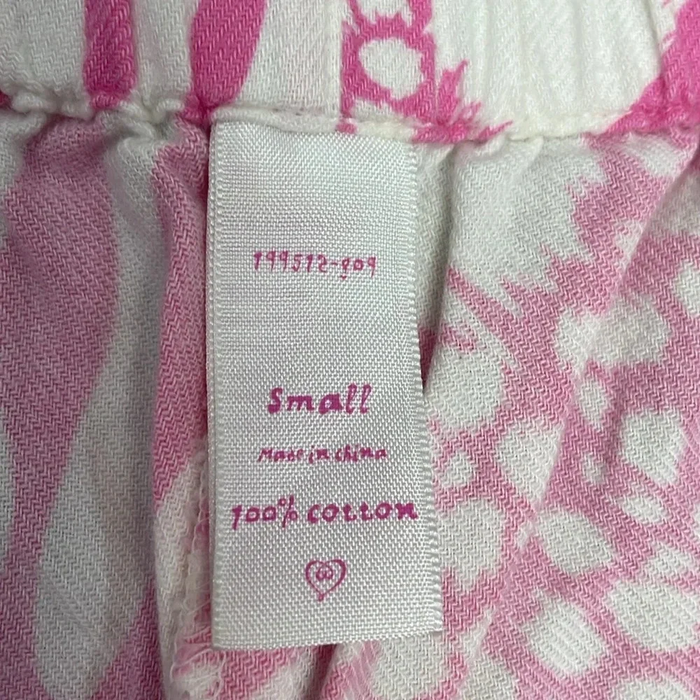 Victoria’s Secret Flannel Pajama Pants Pink White Leopard S
